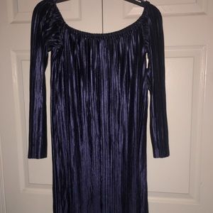 Romeo & Juliet Couture Pleated Velvet Dress